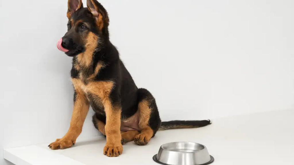 How often do german shephard have to be fed