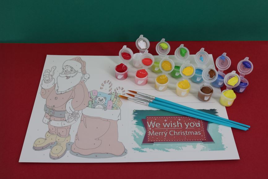 Holiday Cards Paint by Number Kit/paint by Number Kit/kids